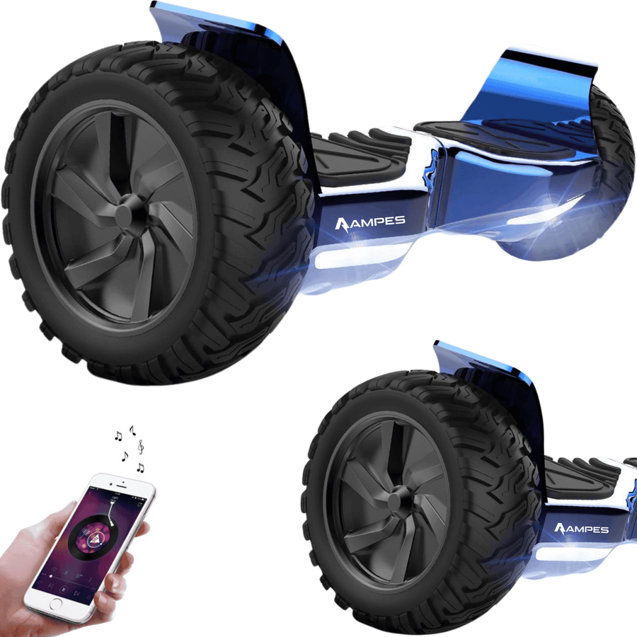 Off-road hoverboard 8,5 inch in Chroom Blauw