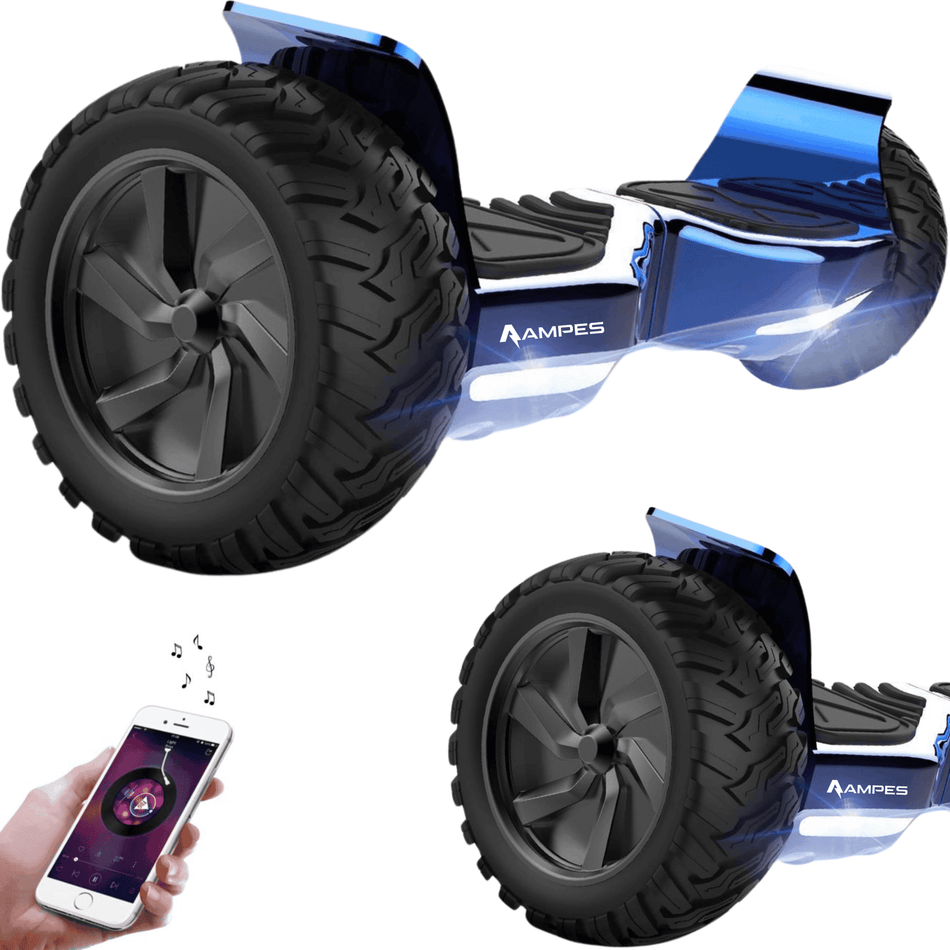 Off-road hoverboard 8,5 inch in Chroom Blauw
