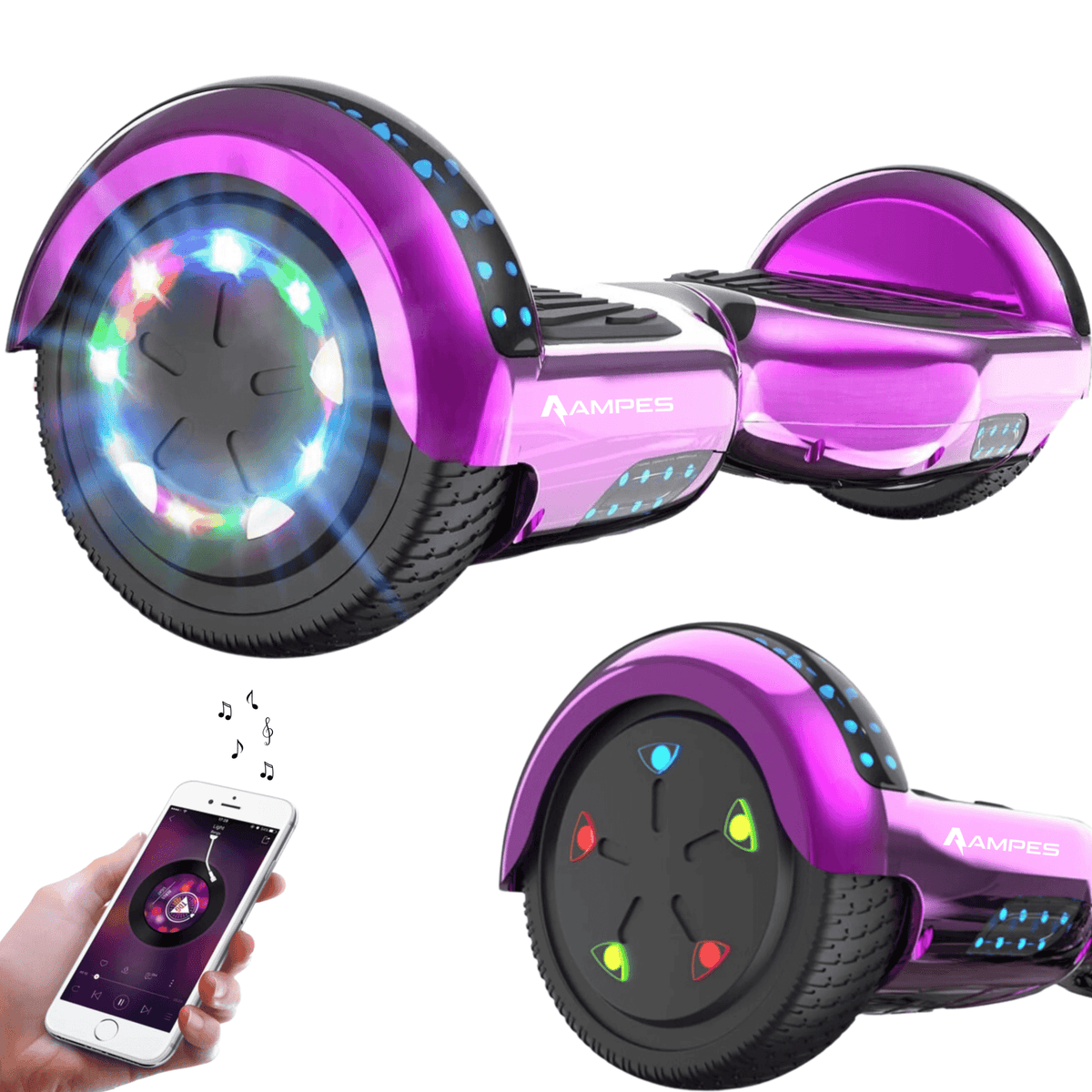 Hoverboard 6,5 inch in Chroom Roze