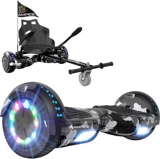 Hoverboard 6,5 inch met hoverkart: Camouflage met standaard hoverkart