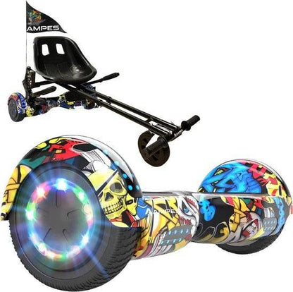 Hoverboard 6,5 inch met hoverkart: Hiphop met hoverkart met vering