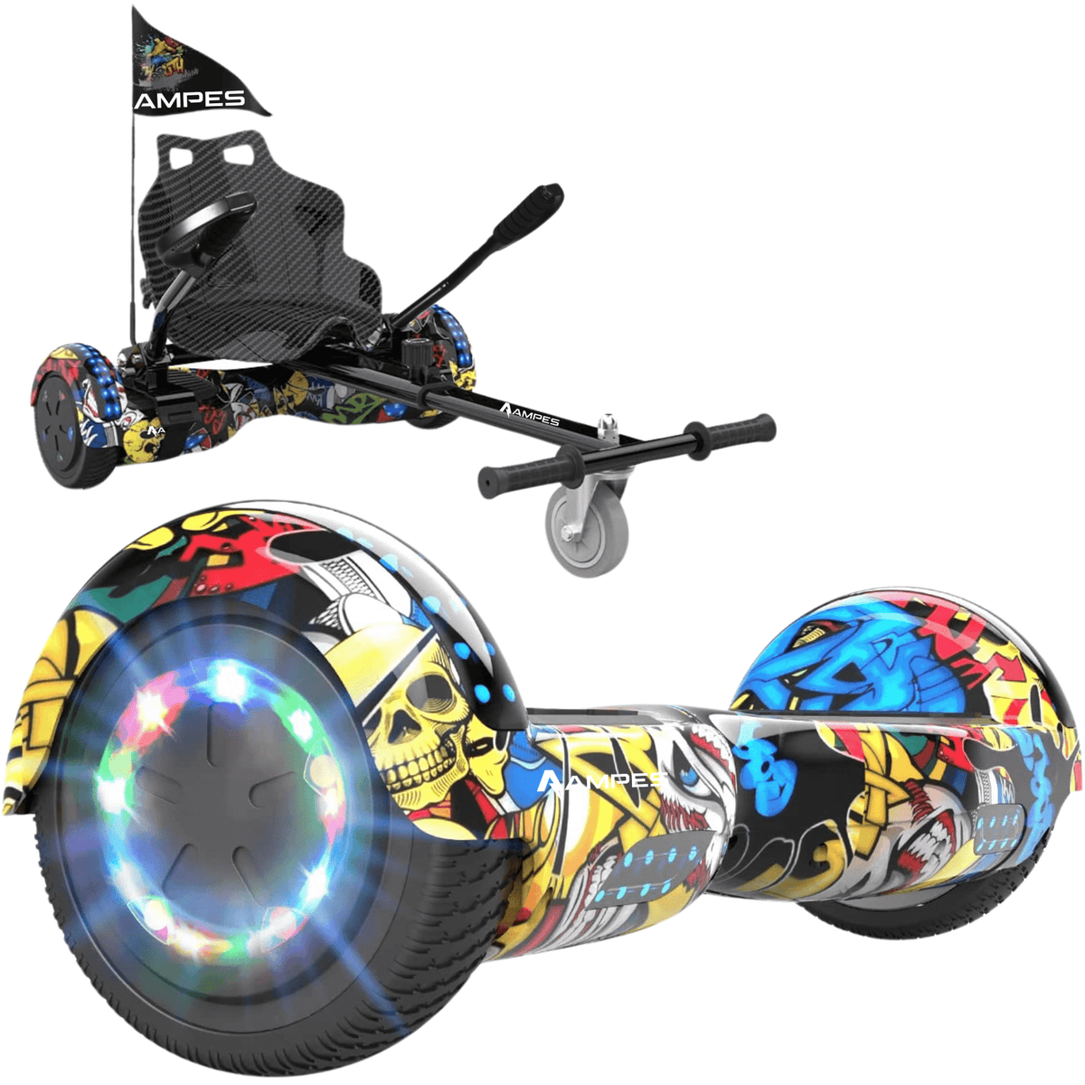 Hoverboard 6,5 inch met hoverkart: Hiphop met standaard hoverkart
