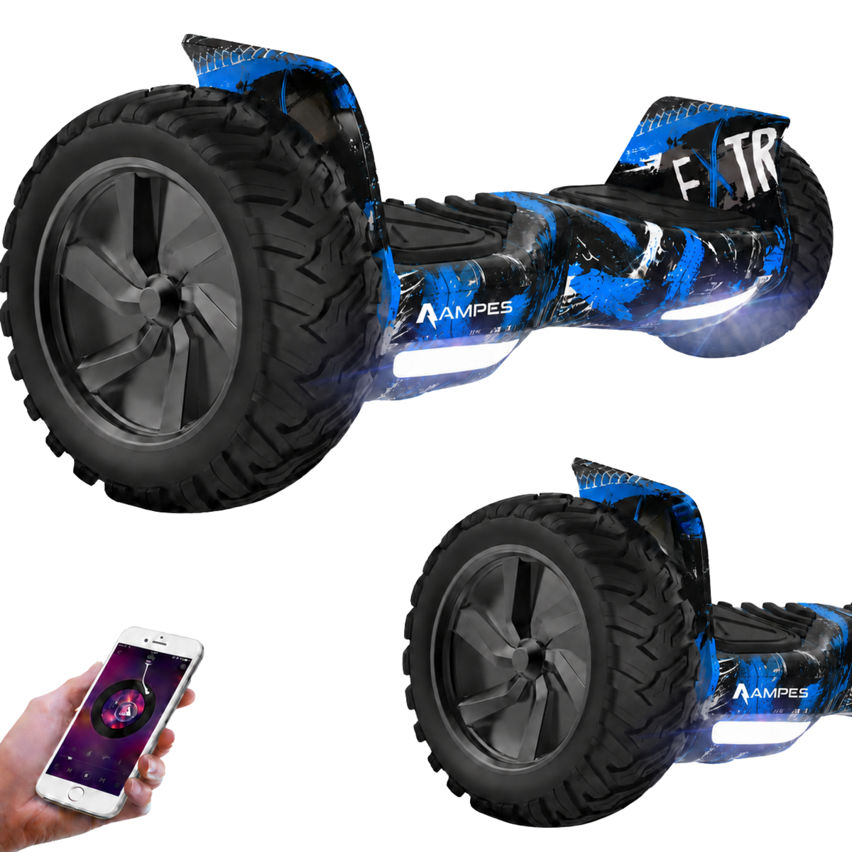 Off-road hoverboard 8,5 inch in Graffiti Blauw